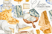 Watercolor cheese collection, a Food Illustration by CrystalinaShop (Thumbnail 3 of 4)