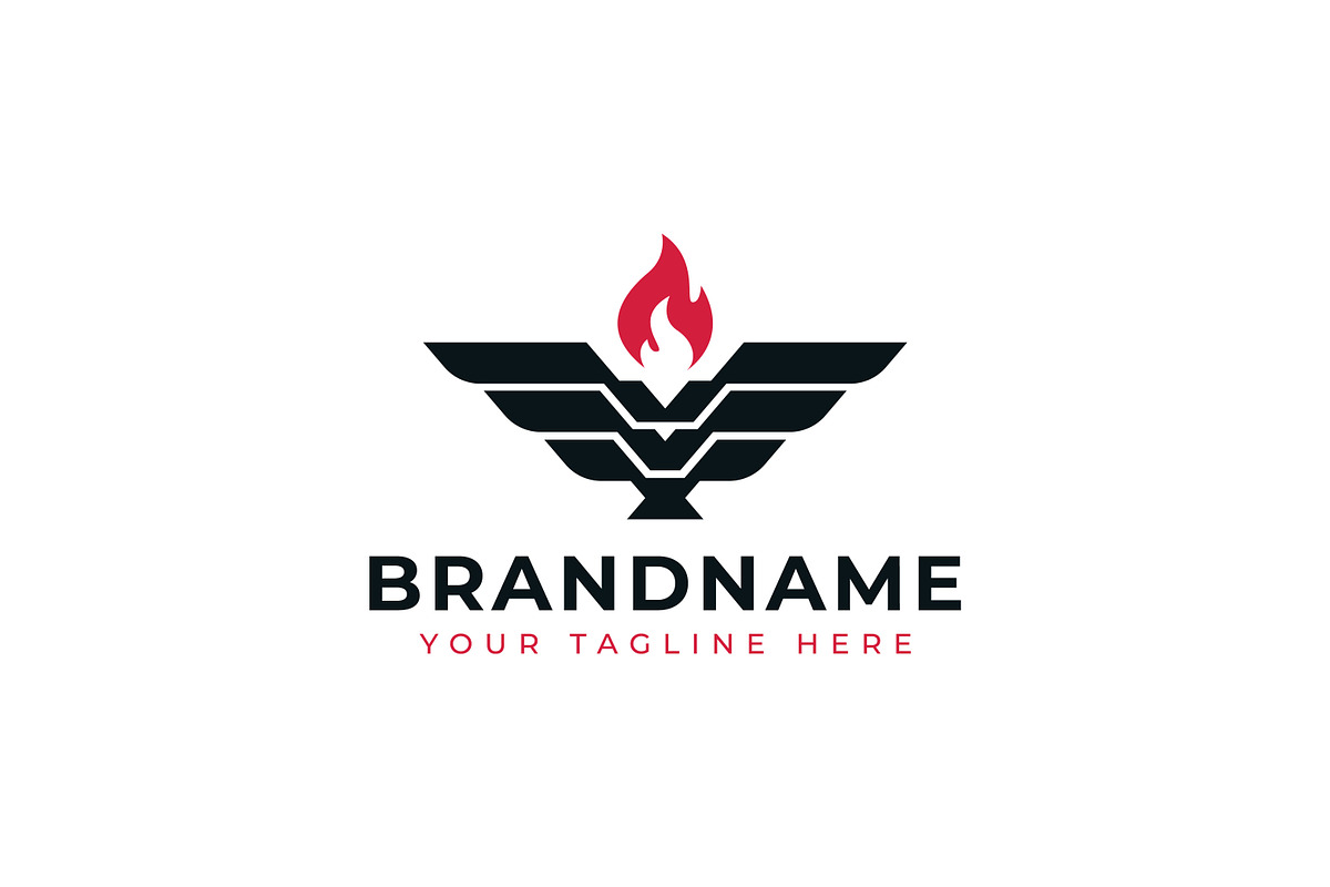 Fire Eagle Logo, a Branding & Logo Template by Pray Art Design Studio