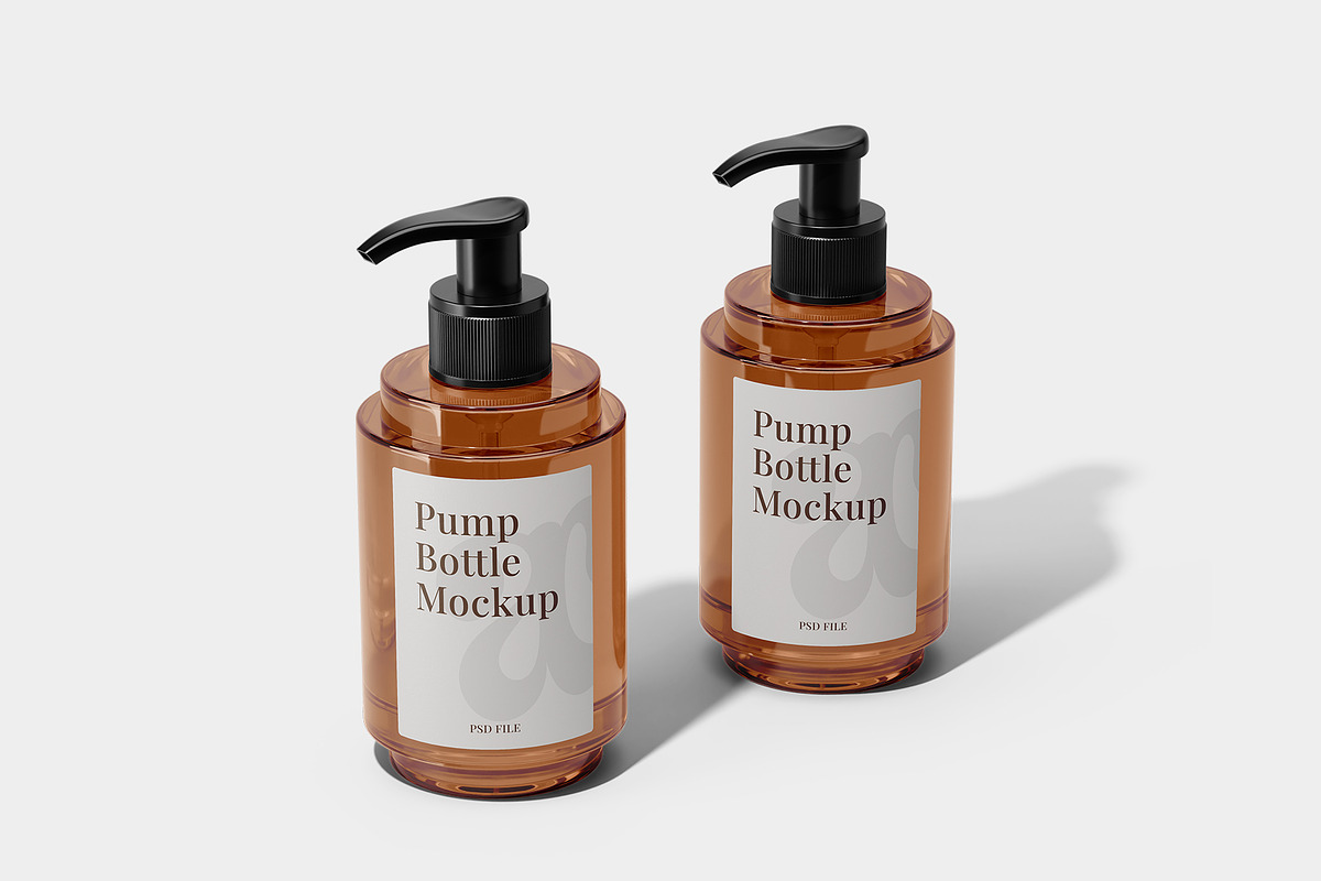 Cosmetic Pump Bottle Mockup, a Packaging Mockup by Akebareee (Photo 1 of 3)