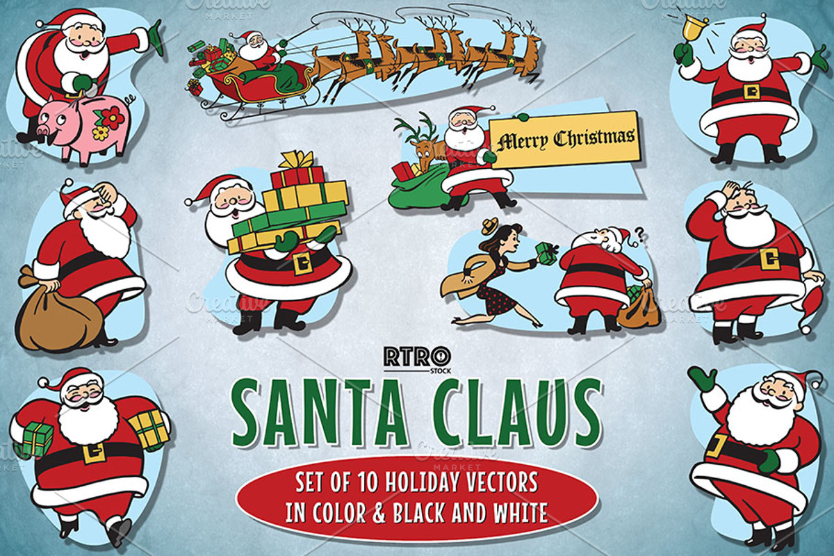 RTRO Santa Claus 7, an Illustration by RTRO Stock (Photo 1 of 5)