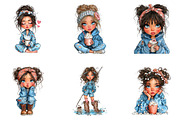 Whimsical valentine coffee girl clip, an Illustration by CreationArt (Thumbnail 6 of 7)
