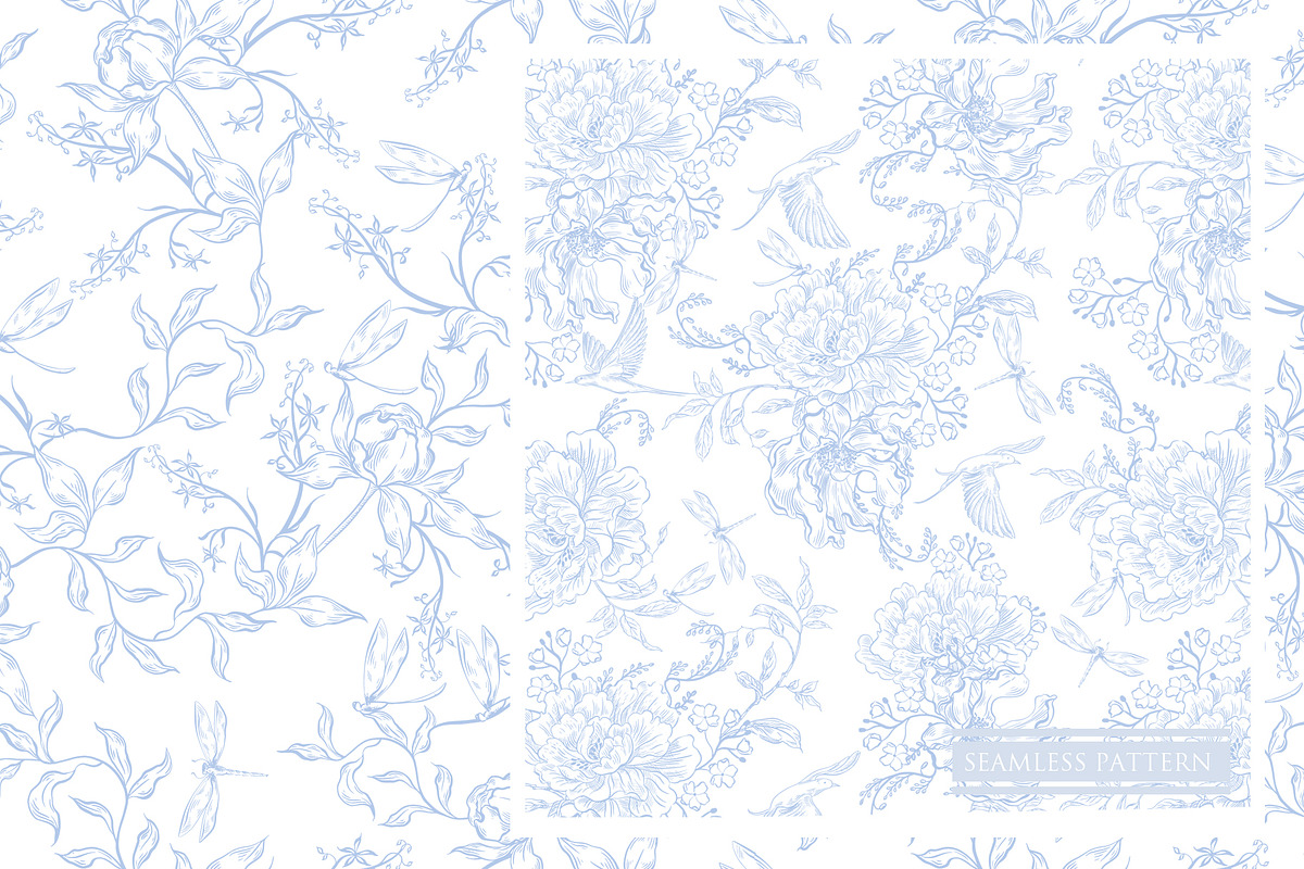 TOILE DE JOUY BLUE & BLACK, an Object Graphic by Knopazyzy (Photo 11 of 19)