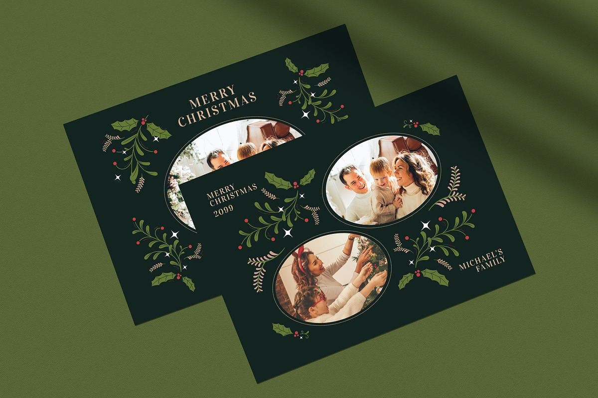 Elegant Christmas Photo Card, a Card Template by Guuver (Photo 2 of 4)