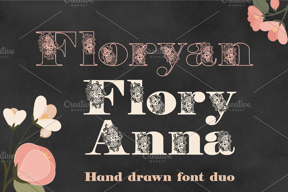 Floryan & FloryAnna Font Duo, a Font by Digital Typeface Studio (Photo 1 of 7)