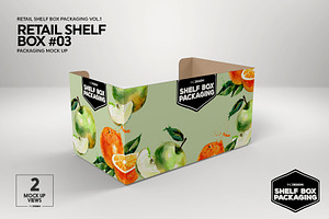 Retail Shelf Box 03 Packaging Mockup