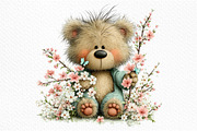 Whimsical Spring Teddy Bear Clipart, an Illustration by Craft Nest (Thumbnail 11 of 11)
