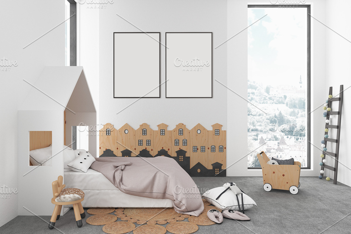 Interior mockup - nursery background, a Background Photo by Hunny Badger