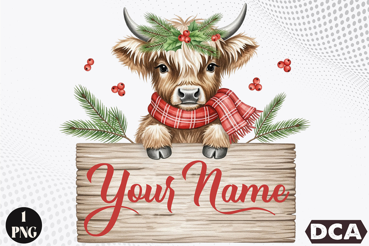 Western Christmas Png, Country Chri, an Illustration by DreamCafeArt (Photo 1 of 7)