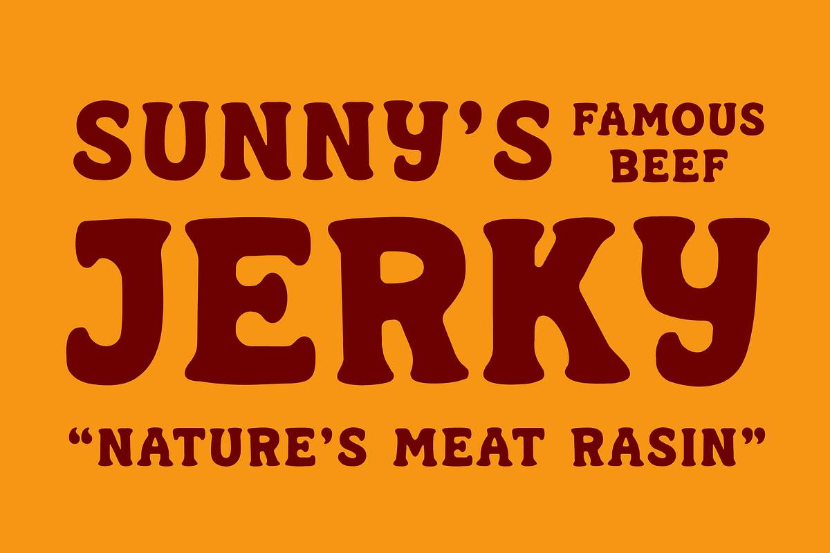 JERKY, a Slab Serif Font by SAMPLE (Photo 2 of 4)