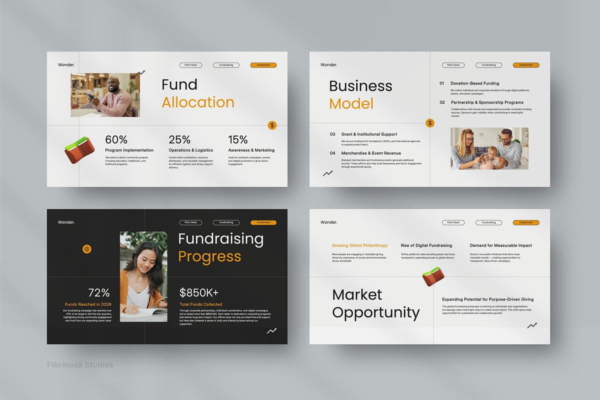 3D Animated Fundraising Pitch Deck, a Presentation Template by FIBRINOSÄ (Photo 6 of 6)