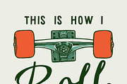 This is how I roll Skateboard, a Sport Illustration by hand draw (Thumbnail 6 of 6)