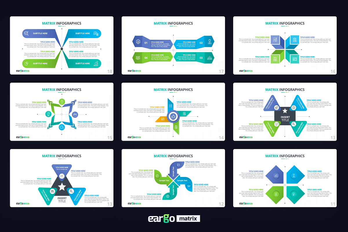 Eargo Matrix Infographics PowerPoint, a Presentation Template by Premast (Photo 4 of 7)