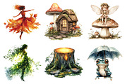 Woodland Fairy Clipart, an Illustration by Daily.Designs (Thumbnail 7 of 9)