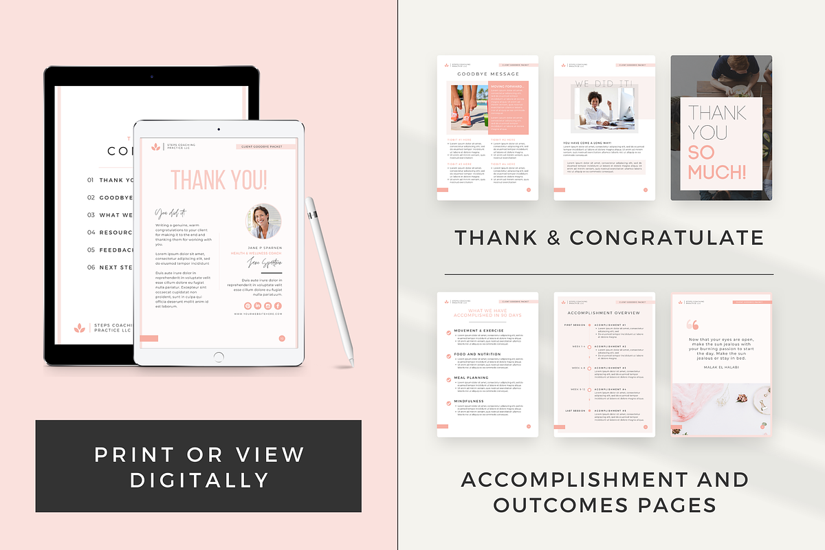 Client Goodbye Packet for Coach preview 5
