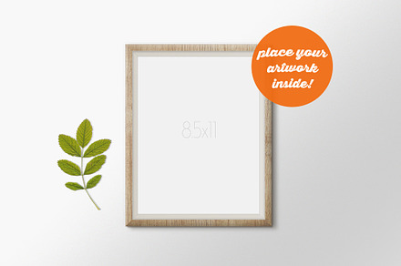Frame Mockup with Acacia Leaf