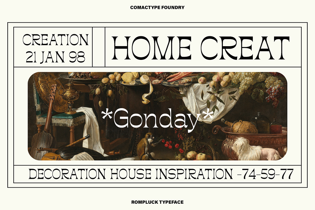 Rompluck - A Display Typeface, a Serif Font by Comactype Foundry (Photo 16 of 20)