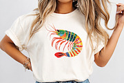 Watercolor Shrimp Clipart Set, an Illustration by Libby Wishes (Thumbnail 7 of 8)