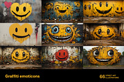Graffiti emoticons. 66 images, a Decorative Illustration by Handmadefont (Thumbnail 12 of 13)