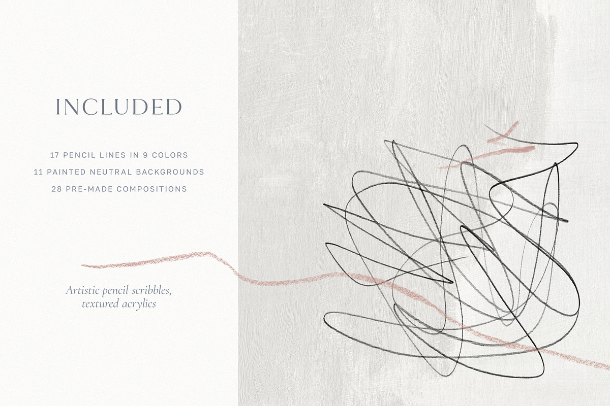 Minimalist Pencil Line & Backgrounds, a Texture Graphic by Aesthetic Eye (Photo 5 of 22)