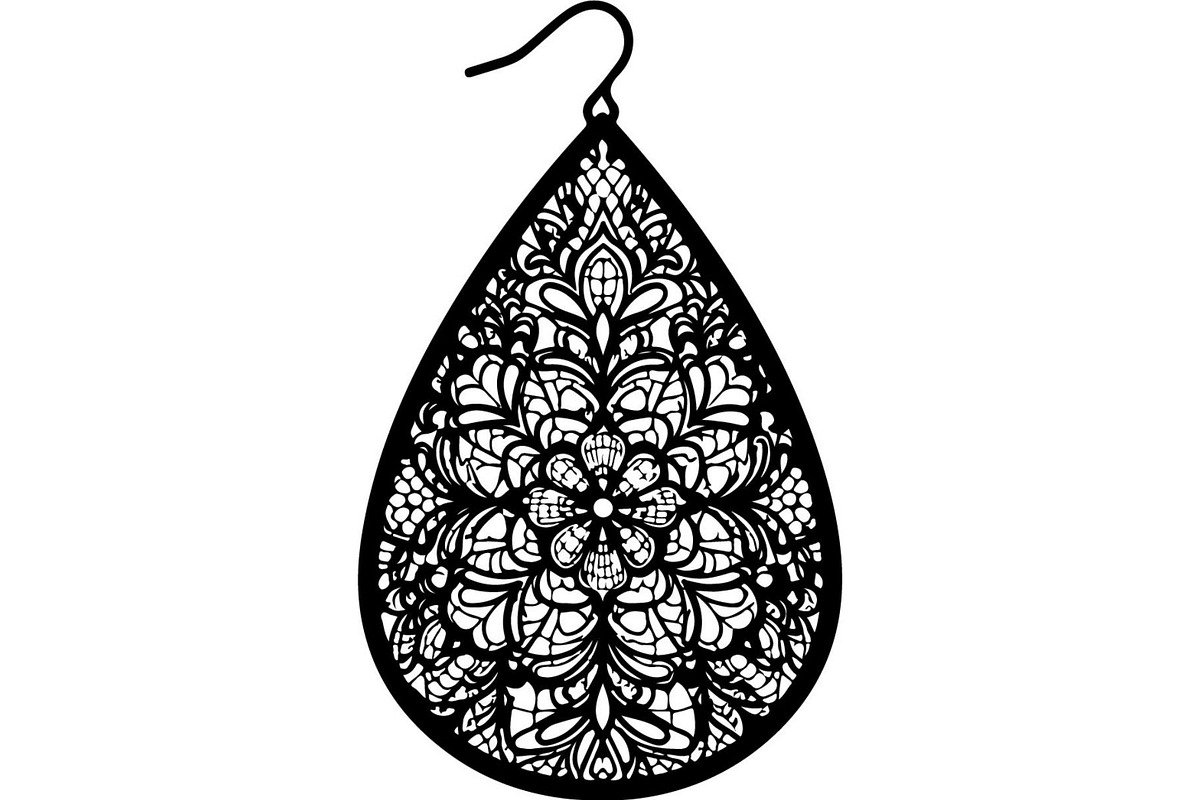 Ornamental Earring SVG Bundle, an Object Graphic by Designer_Momina (Photo 16 of 20)