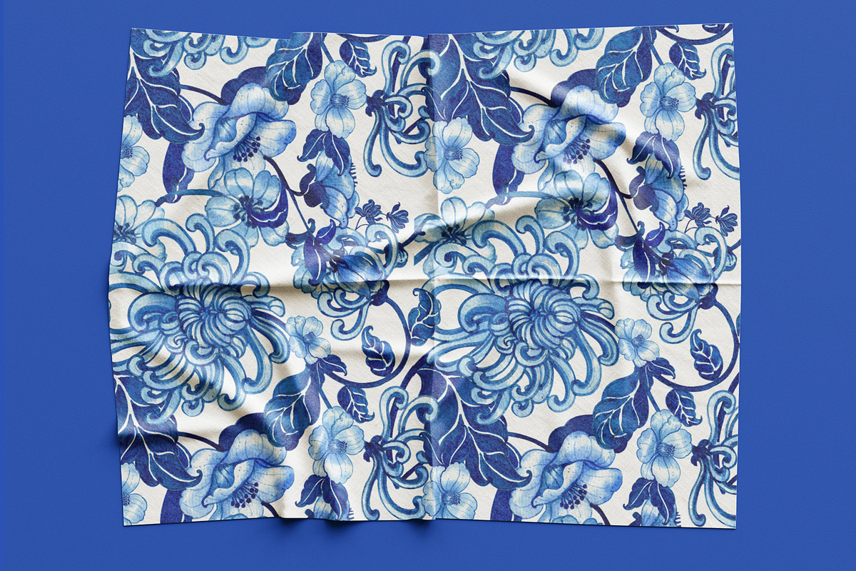 Imperial Blue Ornament – Watercolor, an Object Illustration by CreativeValuation (Photo 7 of 11)