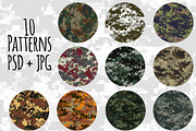 Pixel Camouflage Patterns, a Pattern Graphic by 3Y_Design (Thumbnail 2 of 5)