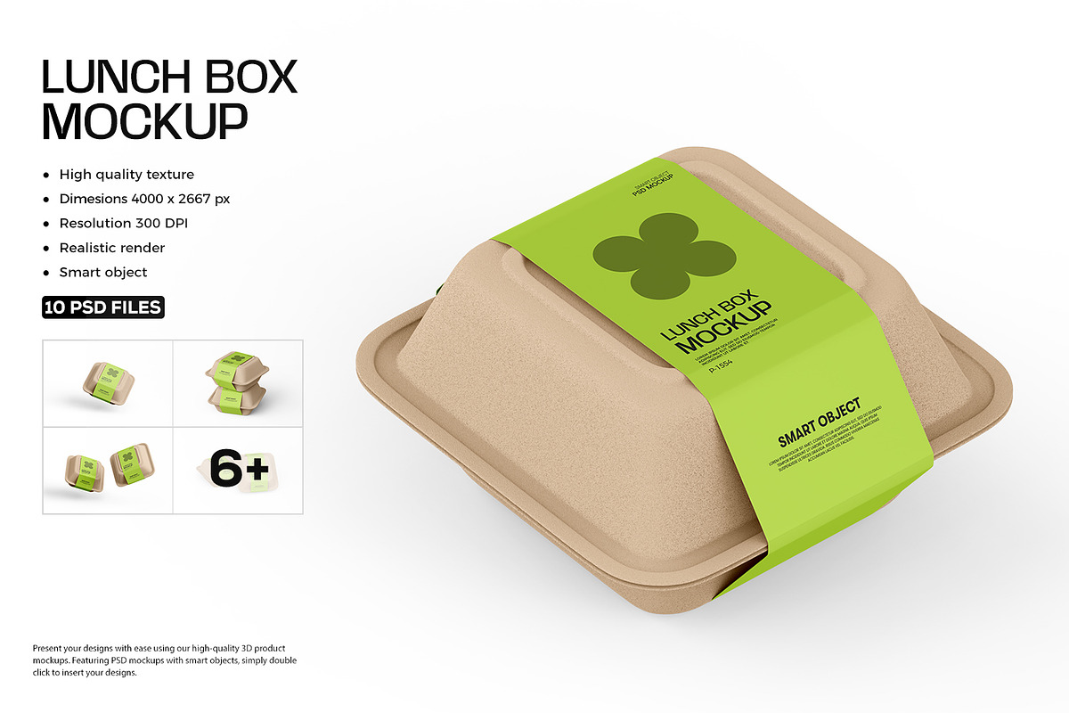 Takeout Kraft Container Mockup, a Packaging Mockup by Ram Studio LLC (Photo 1 of 16)