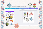 FOLK UNDERWATER - VECTOR KIT, a Decorative Illustration by My Space Garden (Thumbnail 12 of 16)