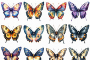 Watercolor Halloween Butterfly PNG, an Illustration by Craft Nest (Thumbnail 3 of 6)