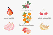 Fruit watercolor clipart set, a Decorative Illustration by Patishop Art (Thumbnail 6 of 7)