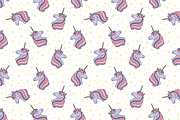 Cute unicorn heads seamless pattern, an Animal Illustration by Good Studio (Thumbnail 3 of 4)