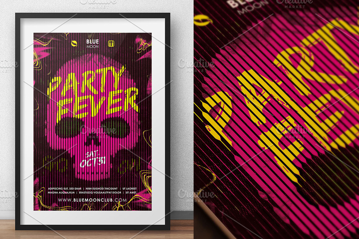 Skull Party Poster, a Flyer Template by SNK's (Photo 2 of 5)
