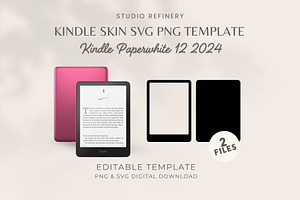 Kindle Paperwhite 12 Skin SVG PNG, an Object Graphic by STUDIO REFINERY
