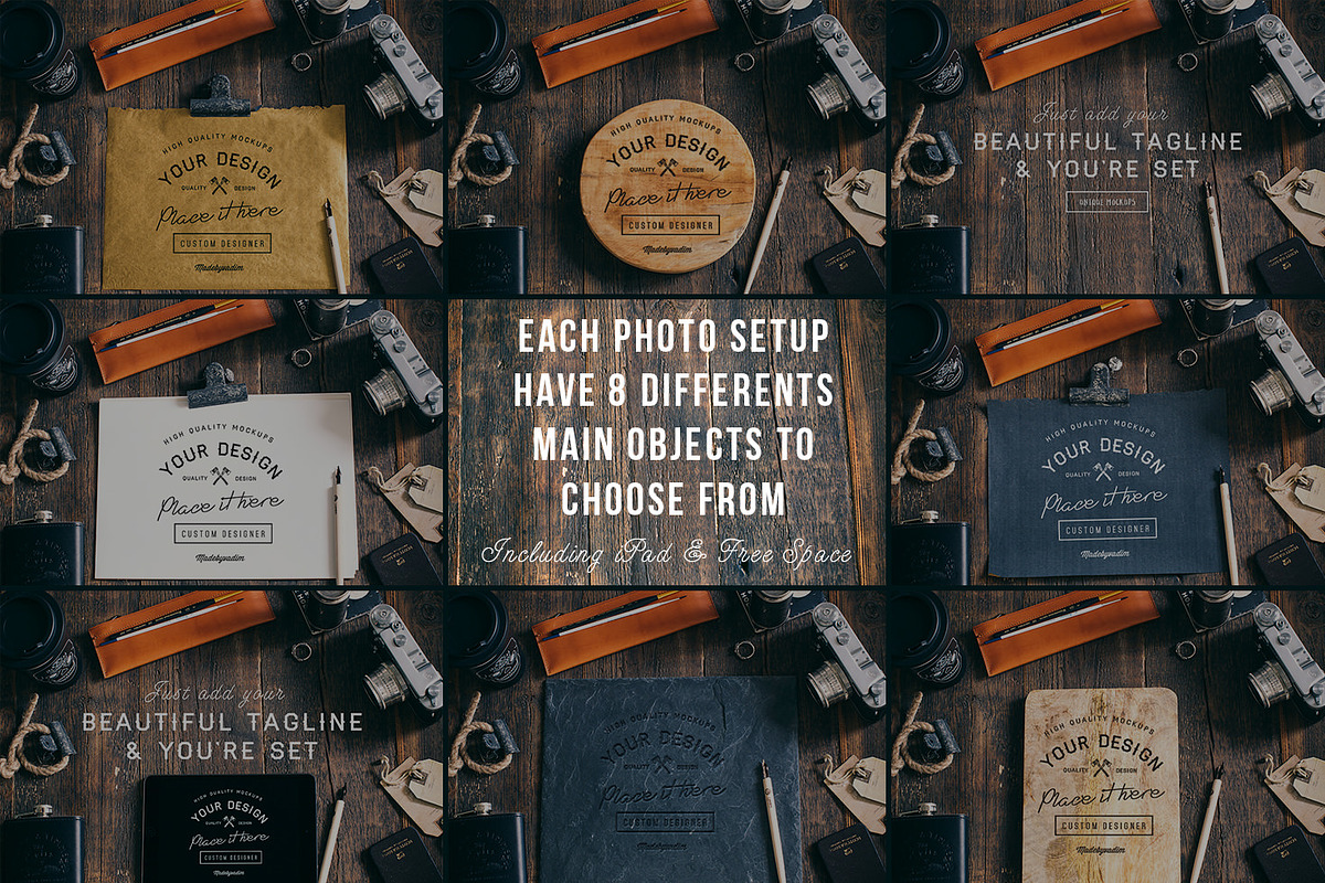 Wood&Bone - Promotional Mockups, a Print Template by Madebyvadim (Photo 4 of 5)