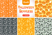 Halloween Seamless Patterns, a Pattern Graphic by TAlex (Thumbnail 1 of 6)