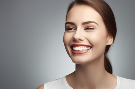 Woman showing white teeth, a Person Photo by RamsaGraphi