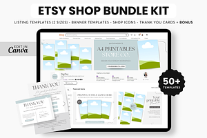 Etsy Digital Shop Templates Bundle, a Design Template by DigiPax
