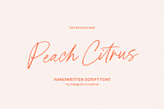 Peach Citrus Handwritten Script, a Script Font by Seagulls Creative (Thumbnail 1 of 11)