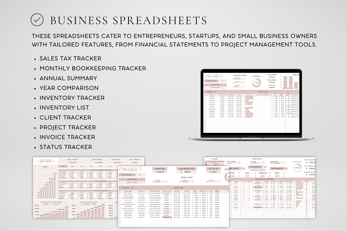 All-In-One Spreadsheet Bundle, a Templates & Theme by BRANDcontent
