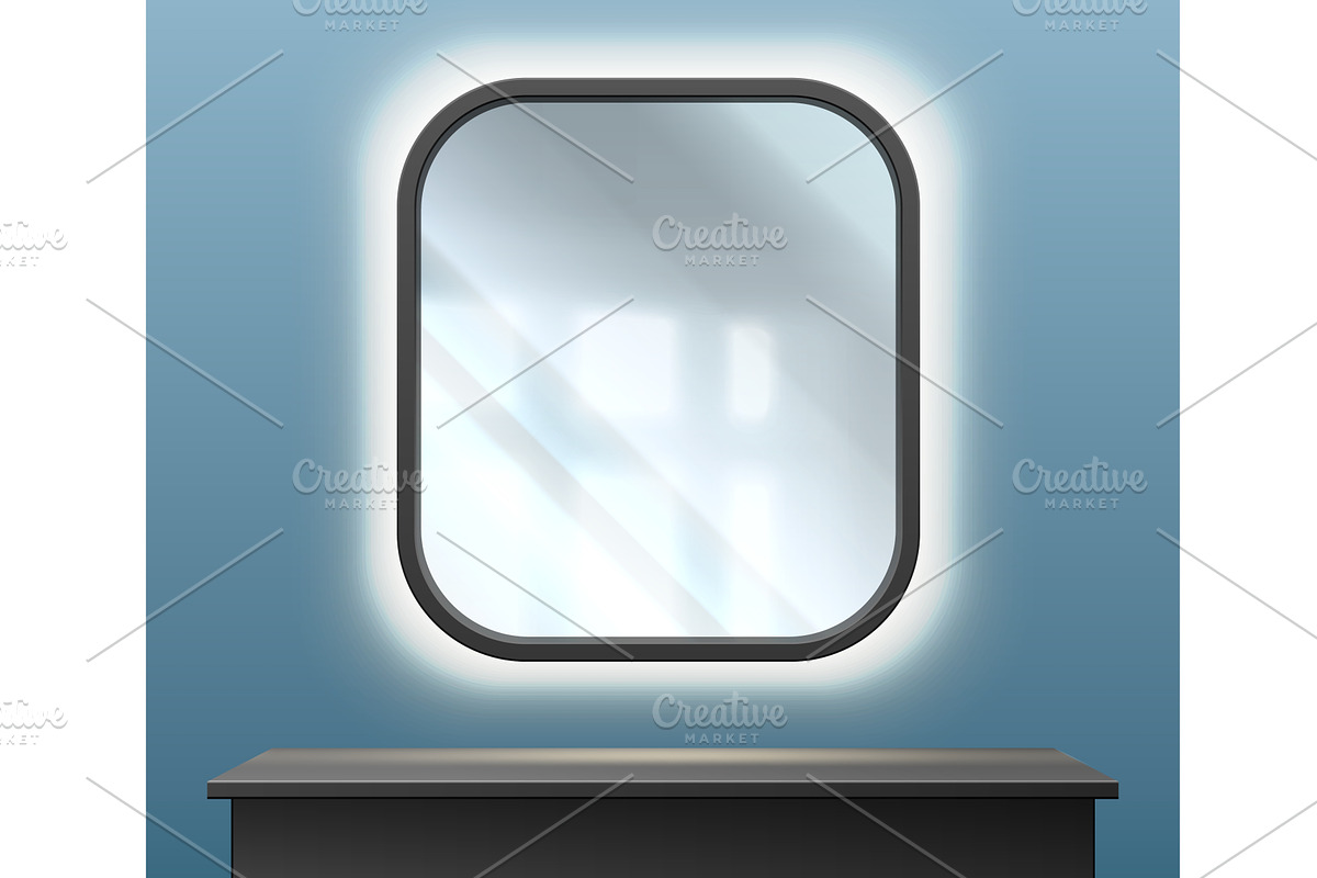 Realistic bathroom or hallway, an Object Illustration by Vectorbuum