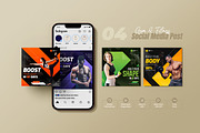 Gym social media post template, a Social Media Template by zahidhossainalif (Thumbnail 1 of 6)