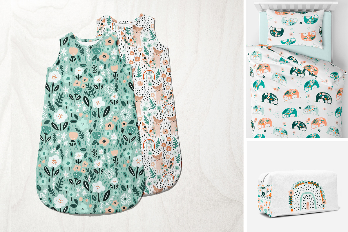 BLOOMY childish graphic collection, a Pattern Graphic by solmariart (Photo 7 of 10)