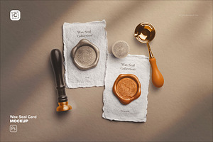 Wax Seal Card Mockup, a Product Mockup by Custom Scene