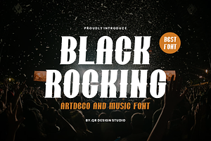 Black Rocking - Rock & Music Font, a Serif Font by QR Design Studio