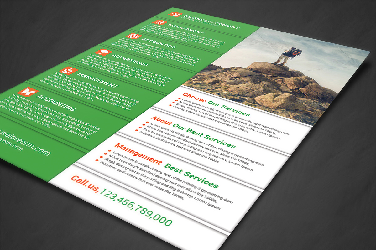 Business Flyer Print Templates, a Flyer Template by AfzaalGraphics (Photo 2 of 4)