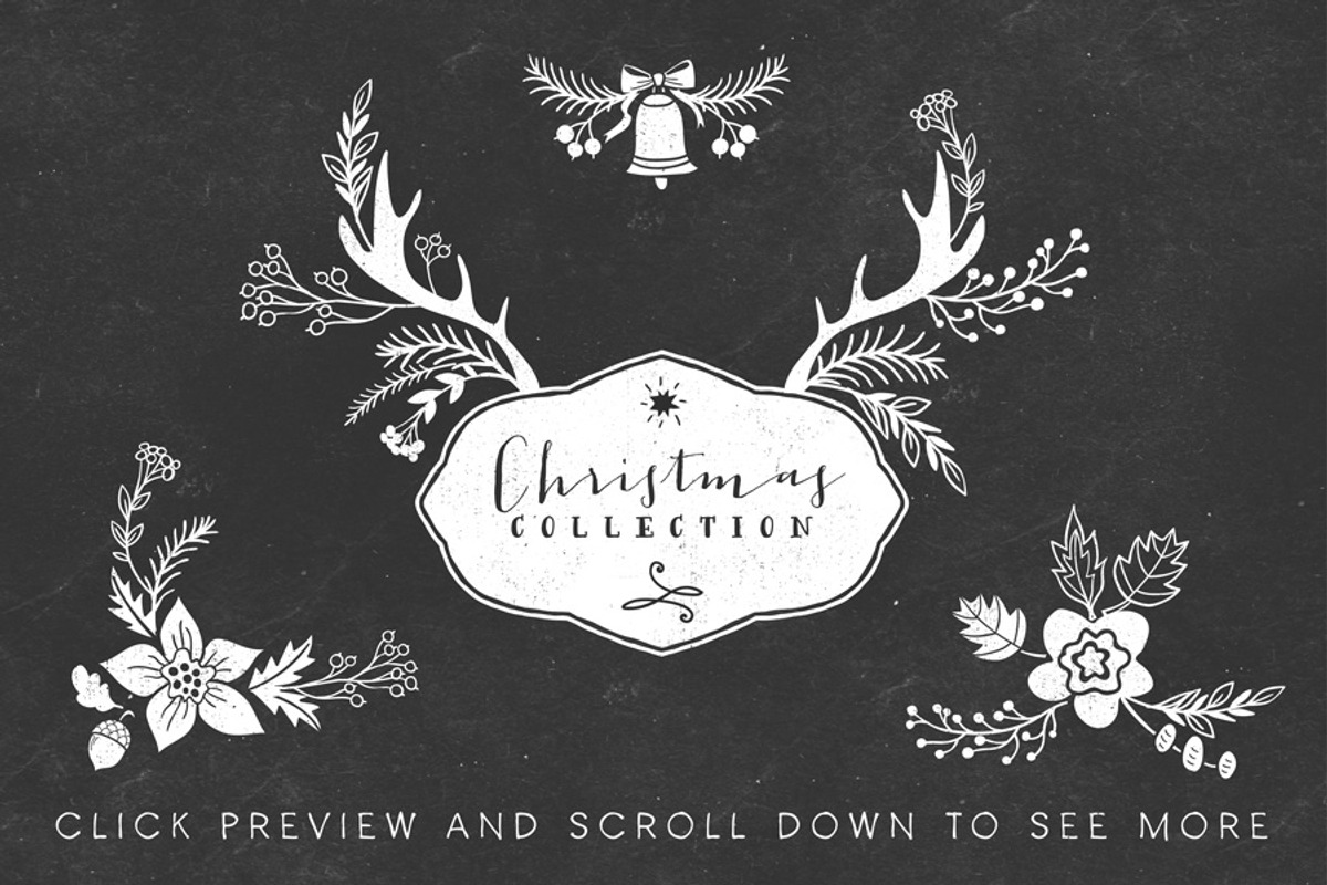 Christmas hand drawn pack, an Illustration by kite-kit (Photo 4 of 5)