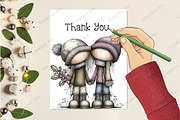 Whimsical Christmas Gnome Clipart, an Illustration by Creative Art (Thumbnail 8 of 10)