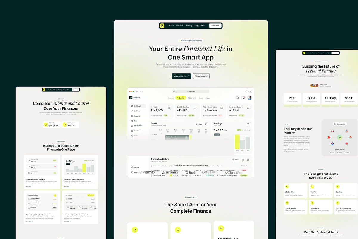 Finsaro – Financial Website Figma UI, an UI Kit Template by TNCFlow (Photo 4 of 5)
