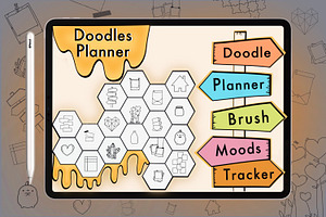 Planner Digital Doodle Mood Tracker