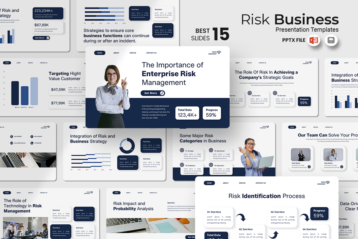 Risk Business - PowerPoint Template, a Presentation Template by Iqsiart Studio (Photo 1 of 3)